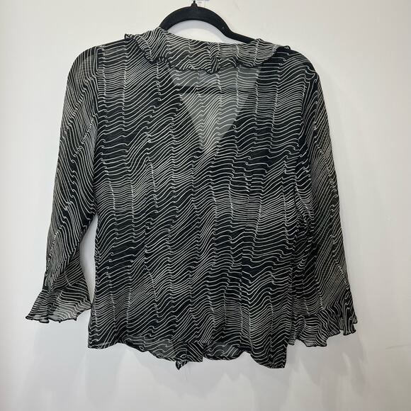 Vintage Cache Sheer Ruffle Top - Picture 2 of 6